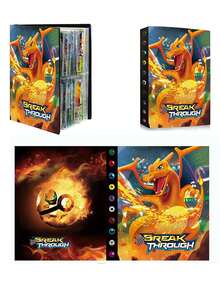 Game Card Album Card Storage Photo Album, Card Collection Book Pocket Monster Pet, 120 Card Slots Maximum Capacity 240 Cards (Cards Not Included) - Multi-color - View 7