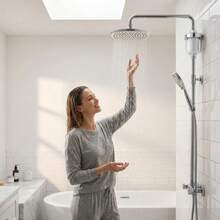 2 Shower Head Filters + 6 Filter Cartridges, This Shower Head Filter Features A Visual Transparent Window, Allowing You To Monitor The Filter Cartridge's Dirtiness Status And Replace It Timely. Extends The Lifespan Of Shower Accessories, A Practical Bathroom Water Purification Product - Multicolor - View 9