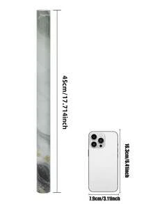1 buah Stiker Anti Minyak Tekstur Marmer Halus Abu-abu untuk Dapur, Wallpaper Perekat Tahan Air, Kertas Marmer Tahan Panas untuk Renovasi Meja dan Kabinet, Film Pelindung Statis Transparan untuk Pintu Kabinet - Light Grey - View 12