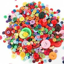 Mixed Color Handmade DIY Art Sewing Buttons, Creative Colorful Resin Sewing Accessories Buttons - Button - View 4