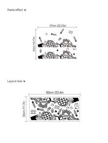 mama look 1pc, Multi-Style, Black Home Decor Wall Sticker, Line Plant/Study Element/Cross, PVC Self-Adhesive Removable, Suitable For Bedroom, Living Room, Study, Dining Room, Bathroom, Home Wall Decoration, Room Decoration, Etc. - Multiple Styles - View 5