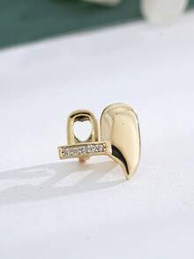 THATBOY Set Gigi Tiruan Berlian CZ Simetris 2pcs/4pcs/Set - Berlapis Emas/Perak 18K untuk Rahang Atas dan Bawah, Cocok untuk Pria dan Wanita, Pesta Hip-Hop dan Aksesori Kostum - MultiWarna - View 9