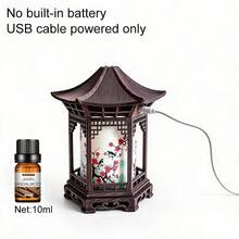 2.2W USB超声波加湿器，带夜灯，160ml便携式桌面空气加湿器，中式亭阁造型，ABS塑料材质，无需电池，适用于家庭、办公室、卧室 - 涼亭加濕器 - 查看 18