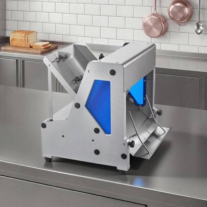 Electric Bread Slicer, 370W Bread Slicing Machine, Die-Cast Aluminum Countertop Bread Cutter Machine For 12mm Slice Thickness, Commercial & Home Use For Bakeries Restaurants