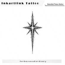 INKARTLINK Star Magic Temporary Tattoos | Revolutionary Plant-Based Formula | 15 Day Waterproof | Realistic Temporary Tattoos | Minimalist Unique Designs - Black - View 2