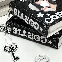 1 قطعة حقيبة بطاقات كورية بنقاط سوداء، تصميم غطاء مجوف على شكل قلب، IDOLME، مشبك صور K-Pop، حامل بطاقات الصور، تخزين صور الأيدول مناسب لبطاقات الصور الصغيرة 3-3.5 بوصة، بطاقات الصور، تخزين بطاقات الأيدول الصغيرة 3 بوصة - مجموعة بطاقات - مشاهدة 5