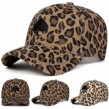 1pc Women's Leopard Print Distressed Trucker Hat, Embroidered Baseball Cap, Streetwear Fashion Mesh Hat, Outdoor Sun Protection Casual Cap For Spring/Autumn Travel, Beach,Summer,Holiday,Festival - Multicolor - View 7