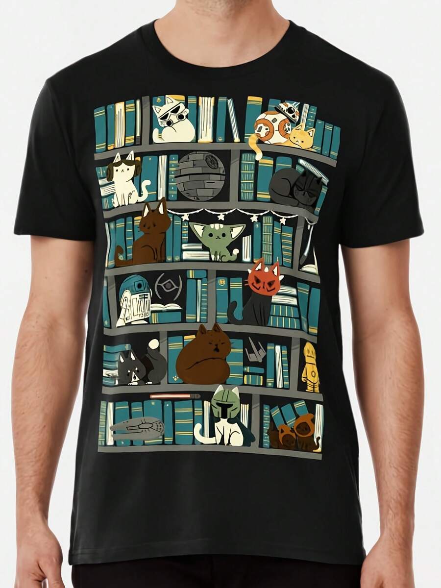 Library Kitten Wars S To 5XL Made In The AUUSA T-Shirt - 款式 - 查看 1