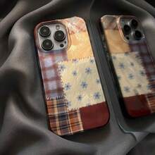 1pc New Autumn Patchwork Floral Illustration Glacier Pattern Compatible With IPhone 17 Pro Max/17 Pro/17/16 Pro/16/16 Pro Max/15 Pro/15 Pro Max/14 Pro/14 Pro Max/14/13 Pro Max/13 Pro/13/12 Pro Max/11 Shockproof IMD Process Phone Case Protective Cover Unique Design Smooth Texture Popular Holiday Birthday Gift - Multicolor - View 1