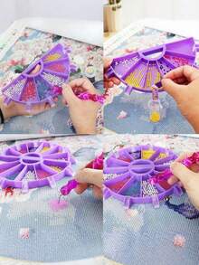 6-Grid Diamond Painting Tray With Plastic Brush, Suitable For DIY Diamond Sorting And Handmade Crafts - Sets - View 9