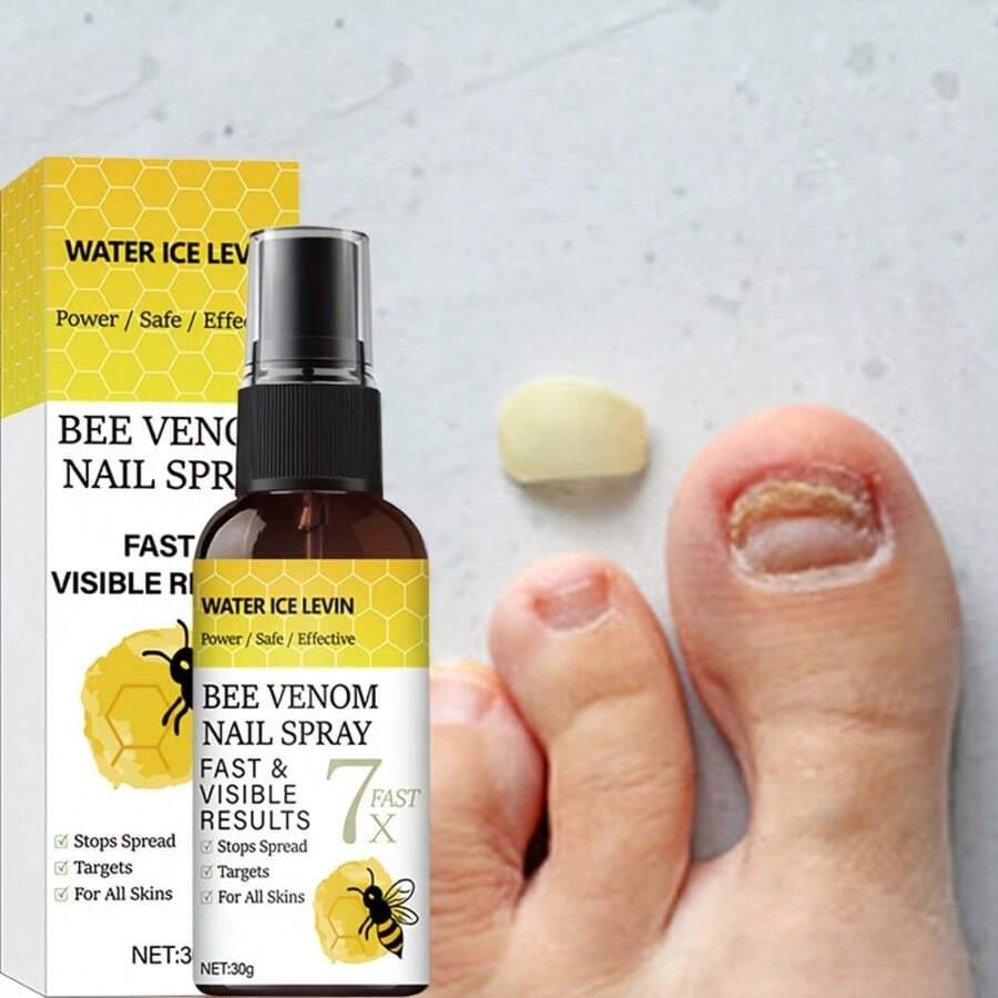 Semprotan Kuku Racun Lebah, Semprotan Esensi Kuku Kaki dan Tangan yang Ampuh untuk Memperbaiki, Menghaluskan dan Menguatkan Kuku, Mudah Digunakan, Cocok untuk Semua Jenis Kulit, Untuk Kuku Rapuh, Rusak dan Kasar - Cocok untuk Semua Jenis Kuku - 30g - View 1