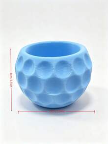 3D Polka Dot Bubble Embossed Round Ceramic Planter, Creative Succulent Flower Pot For Balcony, Indoor Green Plants, Desktop Decor - A - View 10