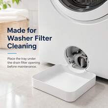 2‑Pack Washing Machine Drainage Tray Set, Thickened PP Plastic Water Collecting Pan, Leak‑Proof Spill‑Resistant Water‑Receiving Tray, Reusable Household Accessory For Drum Washing Machine Maintenance - Durable - View 7