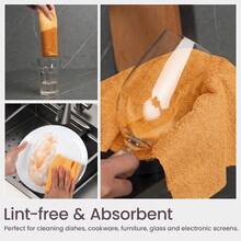 20Pcs Extra Large Tear-Off Microfiber Cleaning Cloths, Dopamine Color Tearable Towels, Kitchen Towels, Convenient And Easy To Use, Reusable, Washable, No Water Stains, Super Absorbent, Suitable For Car, Home, Garage Or Store, Christmas Gift For Kitchen, Bathroom, Car, Home Cleaning - Multicolor - View 4