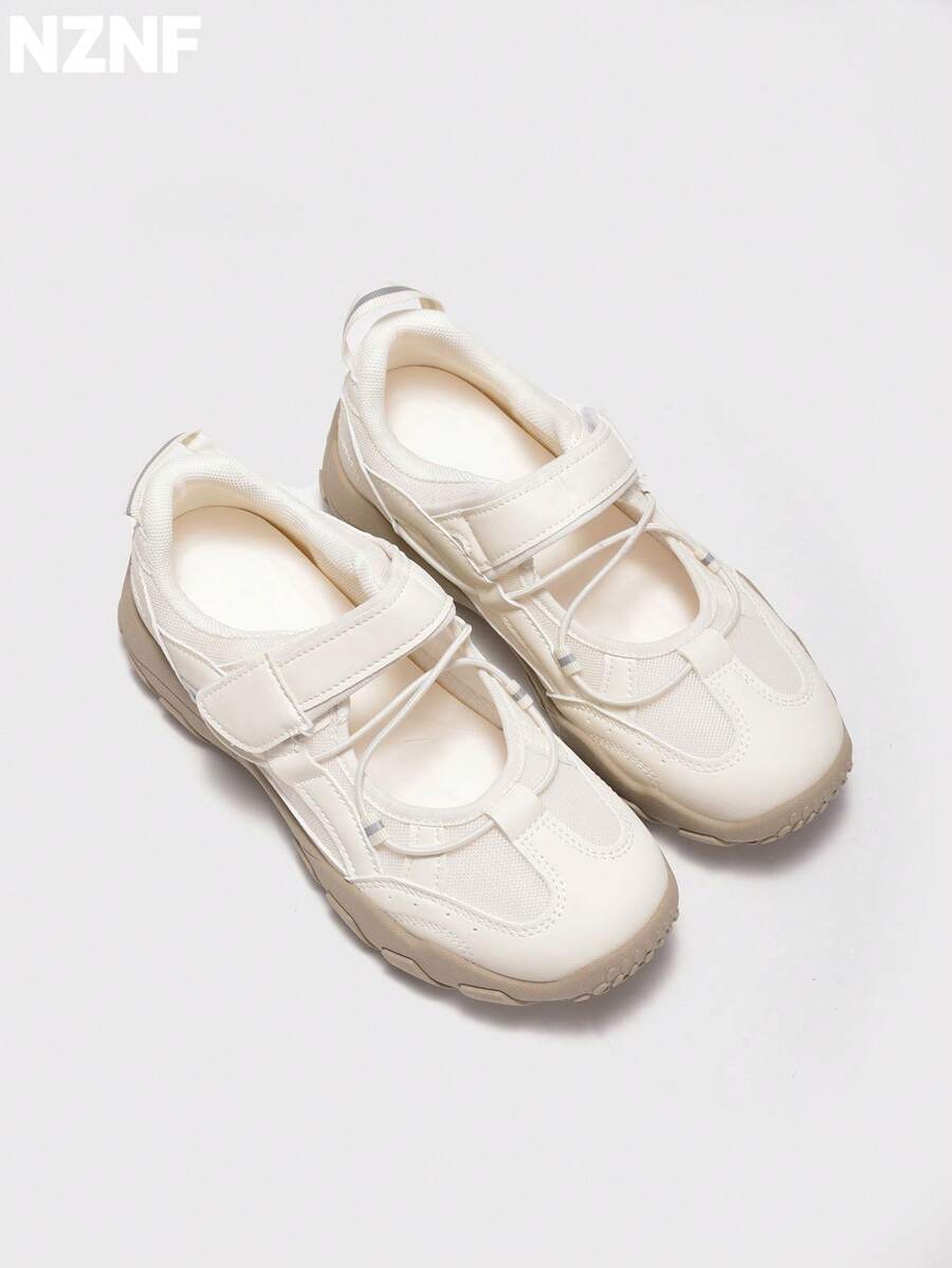 NZNF Premium Flat German Training Shoes Women's New Autumn Versatile Sneakers To Match Skirts - Apricot - View 1