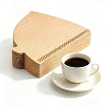 50/100/300Pcs Brown Coffee Filters V 60, V 60 Coffee Filter Paper, Cone Shaped Paper Filters Easy To Use Upgraded Design Size V02, Coffee Tea Filters For Pour Over And Drip Coffee Maker, V-Shaped Hand Brewed Coffee Filter Paper - Brown - View 2