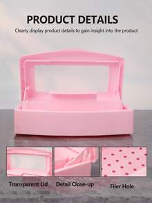 RANCAI 1pc Nail Tool Disinfection Box, Plastic Disinfection Tray, Plastic Cleaning Disinfection Box Storage Organizer, Suitable For Nails, Tweezers, Eyelash Extensions, Hair Salon, Spa And Nail Clippers Tools. - Multicolor - View 8