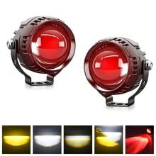 Universal Off-Road LED Light – Yellow/White High/Low Beam Switchable With Strobe & Red Eye, External Spot/Fog/Auxiliary/Work Light For Car & Motorcycle - 2pcs Led Light - View 13