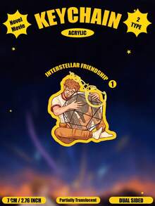 "Project Hail Mary" Ryland Grace & Rocky 2D Acrylic Keychain, Double-Sided Protective Film, Translucent Design, Inspired By Interstellar Friendship And "Best Space Bros" Bond, Movie/Novel Commemorative Keychain, Perfect Gift For Friends And Fans - Interstellar Friendship - View 12