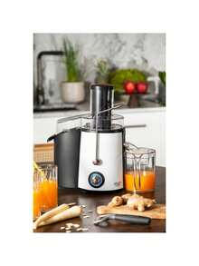 Adler Juicer, Centrifugal Juicer, Fruit & Vegetable Juicer - 75mm Feed Chute, 2 Speed Levels, Stainless Steel, 2L Pulp Container, 1000W (Max 2000W), White/Black - EU E Type Plug(220-240V) - View 1