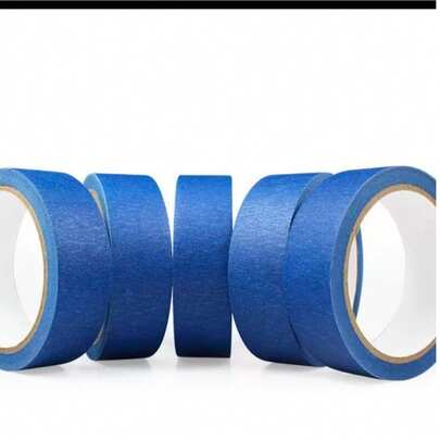 Multi-Roll Premium Painter's Tape, Blue Masking Tape, Multi-Purpose Painting Tape, Painting, Painter, DIY Crafts Art 24*20 Decorative Label No Residue, Easy To Remove, UV Resistant Blue Crepe Paper Tape No Glue, High Temperature Resistant Automotive Beauty Painting Decoration Spray Painting Essential