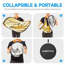 Ambitful 5-In-1 80x120 100x150cm Photography Reflector, Foldable Multi-Disk Reflector, Suitable For Portrait Photography Studio And Outdoor Shooting - View 5