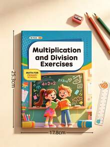 48-Page Multiplication And Division Practice Book, Student Arithmetic Notebook, Math Daily Practice, Suitable For Home And School Learning, Elementary Math Transition, Introductory Math Mental Calculation, Back To School Supplies And School Season Supplies - Multicolor - View 10