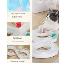Interactive Cat Turntable Toy - Specially Designed For Indoor Play And Kitten Entertainment With Unique Track, Made Of Durable Plastic Material - Multicolor - View 11
