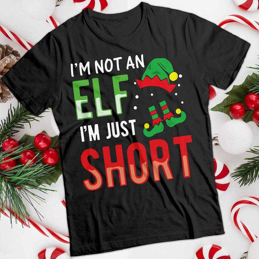 Elf Christmas T-Shirt Funny Mens And Womens Tee # MC - 款式 - 查看 1