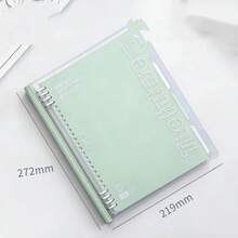 B5 Macaron Color Loose-Leaf Notebook, Detachable Refillable Pages Student Classroom Note-Taking Notebook Office Lined Record Book - Multicolor - View 11