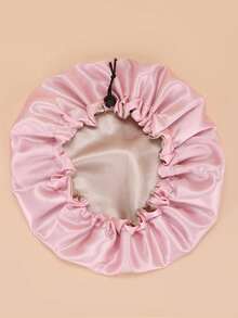 1pc Women's Elastic Satin Sleep Cap, High Elasticity Hair Protection Sleeping Wide Brim Fashion Headwrap - A - View 4