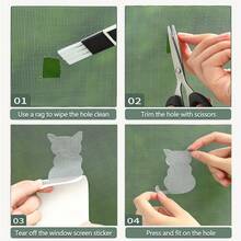 Cute Animal Shaped Screen Repair Patch, Waterproof Self-Adhesive Mesh Repair Patch, Decorative Mosquito-Proof Window Door Screen Tape, Suitable For Holes And Tears - Screen Repair Patch - View 8