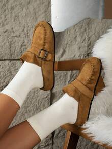 Women's New Hollow Fashion Buckle Sandals Beach Color Block Elegant Party - Khaki - View 4
