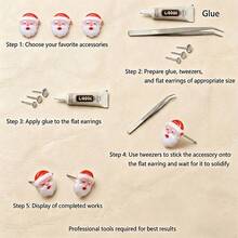 20/40/60pcs Cute Mini Random Mixed Santa Claus, Snowman, Christmas Tree, Princess Flat Back Nail Rhinestone Art, Resin Accessories, Suitable For Nail Decoration, Ideal Gift Choice For Christmas Theme - Valentine's Day, Christmas And Mother's Day - Random Mixed - Multicolor - View 10