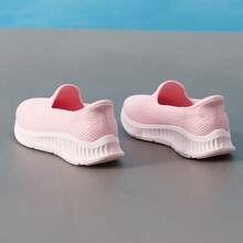 Skechers Women's Slip-Ins Lightweight Cushioned Hands-Free Breathable Mesh Walking Shoes - Pink - View 5