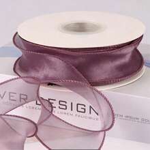 1 Roll 400CM*4CM Gift Wrapping Ribbon Satin Ribbon Handmade Bow Ribbon Floral Mesh Tulle Ribbon Romantic - View 4