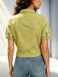 Women Blouses & Shirts - Green - View 2