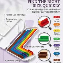 Paper Crafting Alignment Guide Set With Case, 7pcs Precision Layering And Matting Spacers For Card Making And Scrapbooking, Color-Coded Tools With Size Tabs 1/16 To 1/2 Inch Increments - Multicolor - View 4