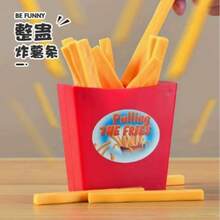 1pc/New Prank French Fries Toy Creative Interactive Desktop Game Prop Draw Lot Gag Toy - Multicolor - View 3