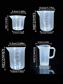 Plastic Measuring Cup Laboratory, Beaker With Handle, Transparent PP Graduated Cup, Pesticide Measuring Cup, Thickened Measuring Cup, Durable And Easy To Pour, Laundry Detergent Cup, Laundry Detergent Measuring Cup, Dispenser Cup Reusable Liquid Flexible Washable Liquid Measuring Cup, Multi-Functional Kitchen Tool For Precise Baking And Cooking Measurement, Suitable For Home, Dorm, Hotel - Multicolor - View 11