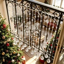 Handmade Product With Hook, Transparent Acrylic Crystal Decorative Hanging Ornament, Suitable For Home, Living Room, Bedroom And Entrance, Party And Holiday Atmosphere Decoration - Beaded Door Curtain - View 2