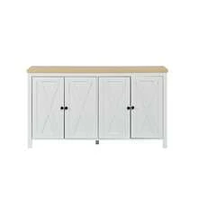 Aparador Moderno Blanco 4 Cajones - Espacio de Almacenamiento Multifuncional MDF - Blanco - Ver 11