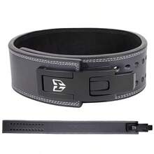 BOXERGING Powerlifting Fitness Weightlifting Belt Quick Release Buckle Squat Deadlift Cowhide Leather Lever Belt Professional Bodybuilding Protective Gear For Men - Multicolor - View 9