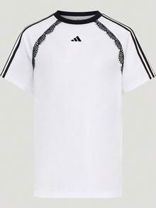 Adidas Kaos Rajut Lengan Pendek Tanpa Kerah Wanita DCE BF SS TEE TLD8217 - Hitam dan Putih - View 1