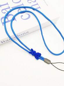 1pc Solid Color Flocked Rabbit Pendant Thin Nylon Phone Lanyard, Cute Flocked Rabbit Decor Anti-Loss Wrist Strap, Multi-Color Rope Style, Suitable For Daily Matching, Can Be Used As Keychain, Bag Pendant Accessory - Multicolor - View 11