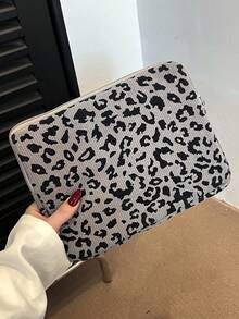 Laptop Case Solid Color Minimalist Luxury Multi-Size Laptop Tablet Storage Bag Computer Bag - Grey - View 2