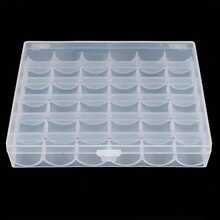 25pcs Transparent Plastic Sewing Machine Spool Set, Includes 1 Transparent Storage Box, Used For Storing Handmade And Sewing Materials, As Well As Storing And Transporting Artworks, Suitable For Sewing And Embroidery, Handmade Accessories Spool Rack, Sewing Accessories - Multiple Styles - View 9