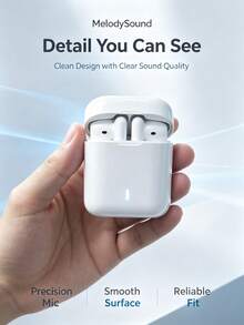 Earbud TWS Bluetooth Nirkabel dengan Peredam Kebisingan, Kualitas Suara Stereo HiFi, Casing Pengisian Daya Nirkabel, Desain In-Ear Tahan Air, Cocok untuk Perjalanan, Kebugaran, Aktivitas Luar Ruangan, dan Penggunaan Sehari-hari - A - View 1