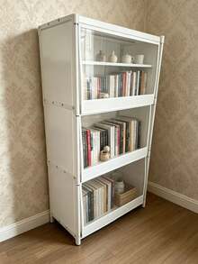 1pc Dust-Proof Storage Cabinet With Lid, Wardrobe Organizer And Storage Rack, Space-Saving, Sturdy And Stylish, Easy To Assemble And Disassemble, Suitable For Living Room, Bedroom, Home Use, Also Ideal As Holiday Gift And Christmas Gift - Multicolor - View 2