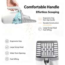 VORNOSI All-In-One Cat Litter Scoop Set, Cat Poop Scooping Tool- For Cat Or Puppy | A Waste Storage Bin And Trash Bag Storage In One, With A Built-In Trash Bag Compartment At The Rear For Easy Operation - View 7